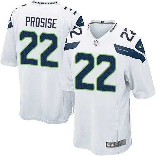 Men Seattle Seahawks #22 C.J Prosise Nike White Game NFL Jersey
